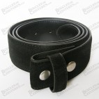 CEINTURE CUIR DE VACHETTE D'ASPECT VELOURS DE COULEUR NOIR