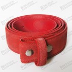 CEINTURE CUIR DE VACHETTE D'ASPECT VELOURS DE COULEUR ROUGE