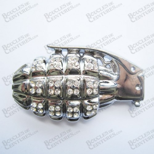 GRENADE AVEC DIAMANTS STRASS