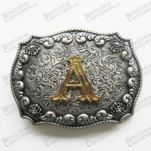 INITIALE LETTRE "A" COULEUR BRONZE