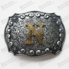 INITIALE LETTRE "N" COULEUR BRONZE