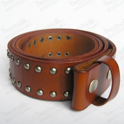 CEINTURE MARRON AVEC INSERTIONS DE CLOUS DE FORME RONDS